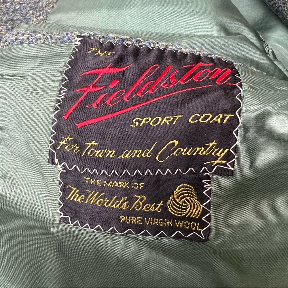 Harris Tweed The Fieldston Green Scottish Virgin Wool Men’s 42 Sport Coat Blazer - Picture 8 of 13